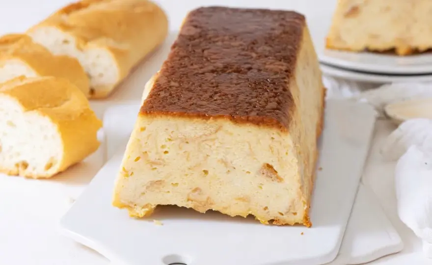 Pudin de pan duro cremoso - Receta infalible y sin fallos