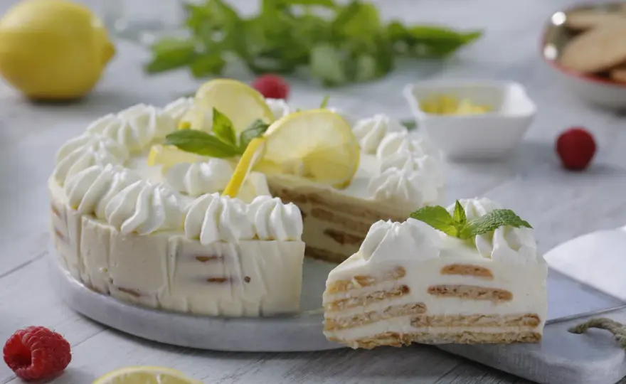 Postre de limón con leche condensada y galletas - ¡Perfecto y sin horno!