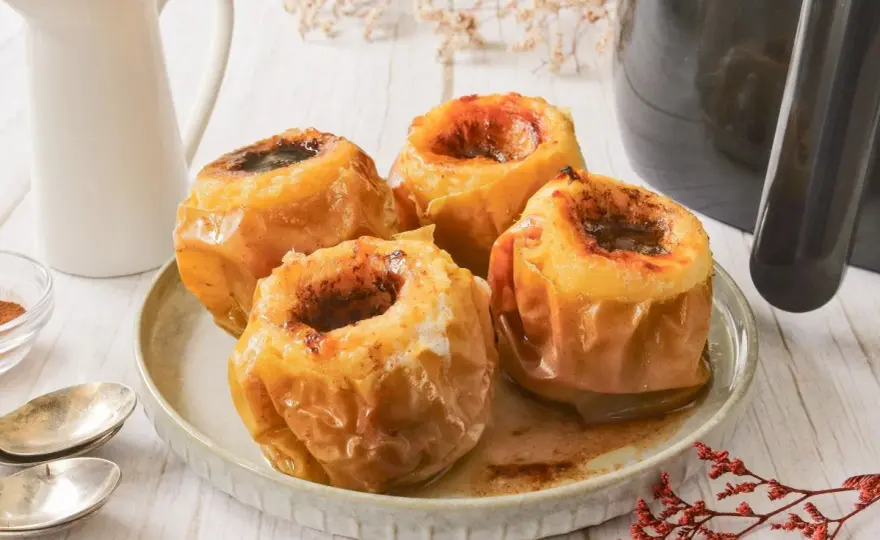 Manzanas asadas en freidora de aire - El postre perfecto